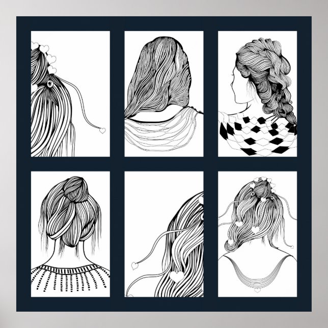 Niedliche Girl Hairstyle Poster (Vorne)