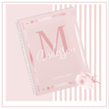 Niedliche Girl-Hübsch Blush Pink-Bläschen-Monogram