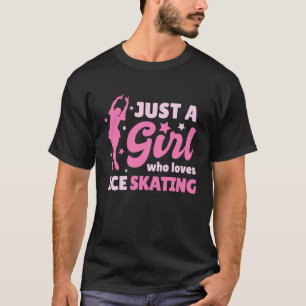 Niedliche Girl-Lieben Eis-Skate mit Liebe-Eisbahn T-Shirt