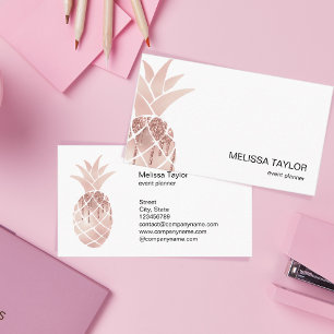 niedliche Girl-Rose-Ananas-Kunstfrucht tropisch Visitenkarte