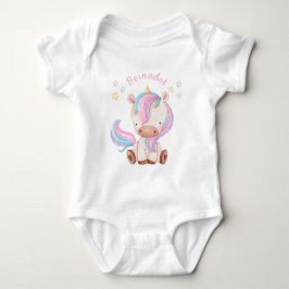 Niedliche Girl Unicorn und Stars Baby Bodysuit Baby Strampler