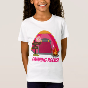Niedliche Girls Camping Rocks hinzufügen Name-Nach T-Shirt