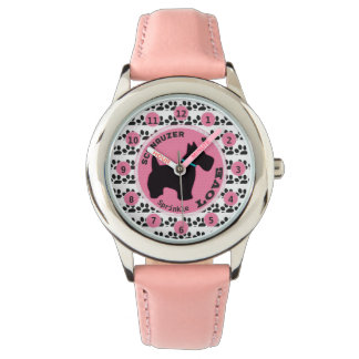 Niedliche Girls Dog Paw Schnauzer Kinder Persönlic Armbanduhr