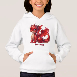 Niedliche Girls Drachenliebhaber geben Namen Hoodie