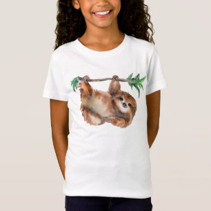 niedliche Girls Faultier T - Shirt