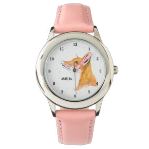 Niedliche Girls Fox Animal Kids Wildlife Woodland Armbanduhr