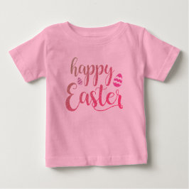 Niedliche Girls glücklich Osterpink Glitzer Baby T-shirt