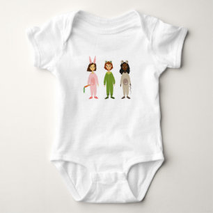 Niedliche Girls Pajama Freundesthema Baby Strampler