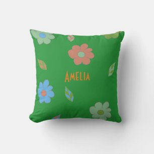 Niedliche Girls Retro Blume Kissen