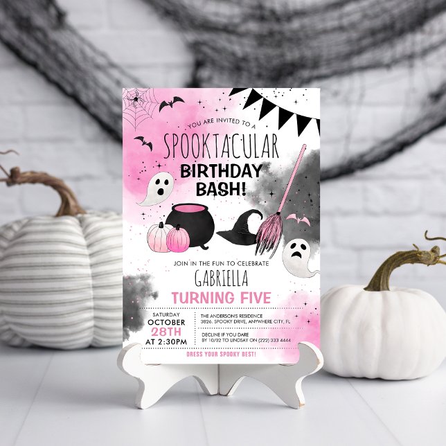 Niedliche Girls Spooktacular Halloween Einladung (Von Creator hochgeladen)