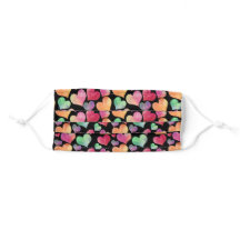 Niedliche Girly Black Wassercolor Farbenfrohe Herz