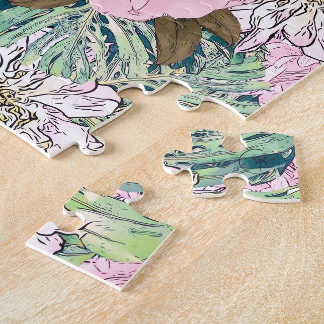Niedliche Girly Blush Pink & White Floral Illustra (Seite)