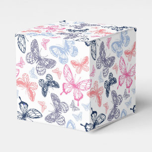 Niedliche Girly Colorful Butterfly Illustration Pa Geschenkschachtel