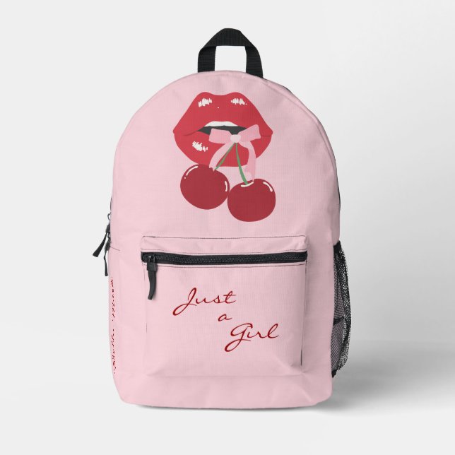 Niedliche Girly Feminine Cheres Bedruckter Rucksack (Vorderseite)