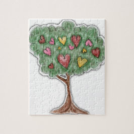 Niedliche Girly Heart Tree Illustration