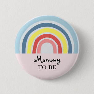 Niedliche Girly Modern Mama zur Kinderdusche Button