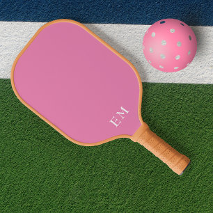 Niedliche Girly Pastel Rosa Mit Monogramm Initiale Pickleball Schläger