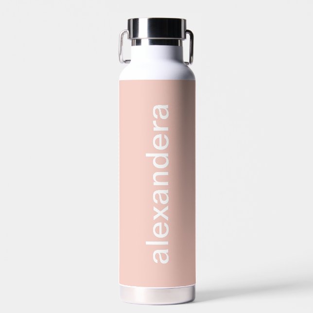 Niedliche Girly Pink Personalisiert School Trinkflasche (Vorne)