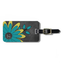 Niedliche Girly Retro Blume mit Initialen