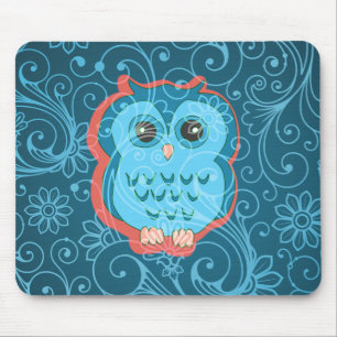 Niedliche Girly Retro Blumenmode Mousepad