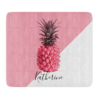 Niedliche girly tropische rosa und weiße Ananas