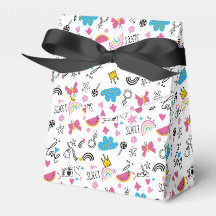 Niedliche Girly Whimsical Rainbow Farbige Illustri