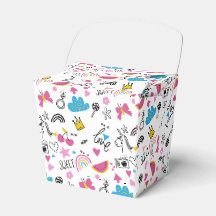 Niedliche Girly Whimsical Rainbow Farbige Illustri