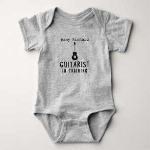 Niedliche Gitarre Gitarrist in Ausbildung Kleiner  Baby Strampler