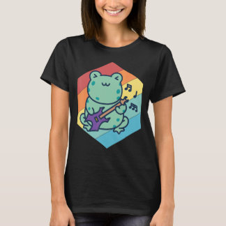 Niedliche Gitarrist Frog Gitarre Rock Gitarre Musi T-Shirt