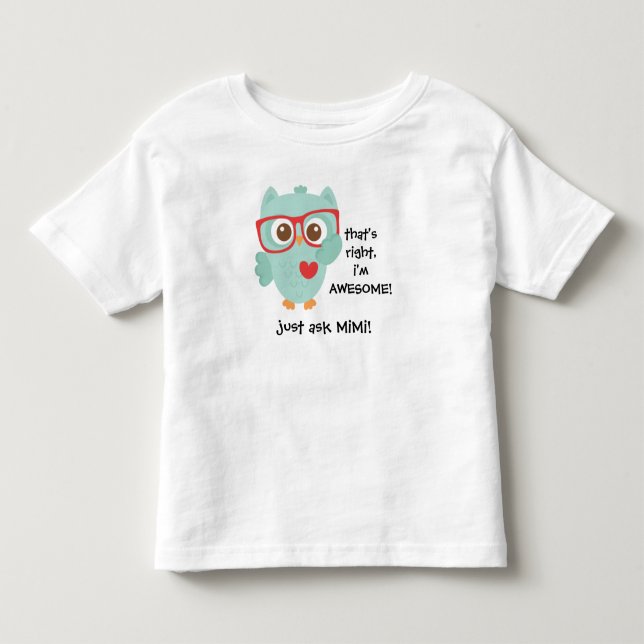 Niedliche Gläser der Aqua-Eulen-w! Fantastisch, Kleinkind T-shirt (Vorderseite)