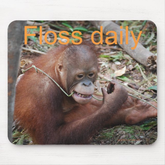 Niedliche Glasschlacke Ihre Zähne Tier Mousepad (Vorne)