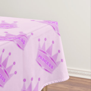 Niedliche Glitzer-Rosa-Baby-Mädchen-Kronprinzessi Tischdecke
