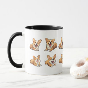 niedliche Glockenhunde Corgi Welpenhunde Tasse