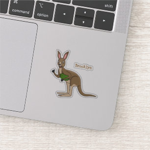 Niedliche glückliche australische Kangaroo-Abbildu Aufkleber