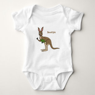 Niedliche glückliche australische Kangaroo-Abbildu Baby Strampler