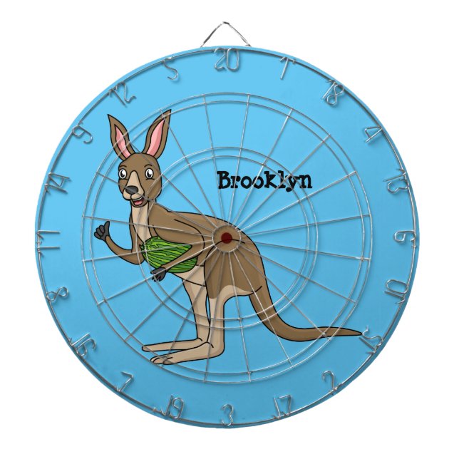 Niedliche glückliche australische Kangaroo-Abbildu Dartscheibe (vorne)
