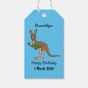 Niedliche glückliche australische Kangaroo-Abbildu Geschenkanhänger