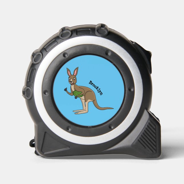 Niedliche glückliche australische Kangaroo-Abbildu Maßband (Vorderseite)