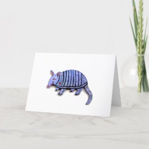 Niedliche glückliche funky Kunstgürteltiere der Karte