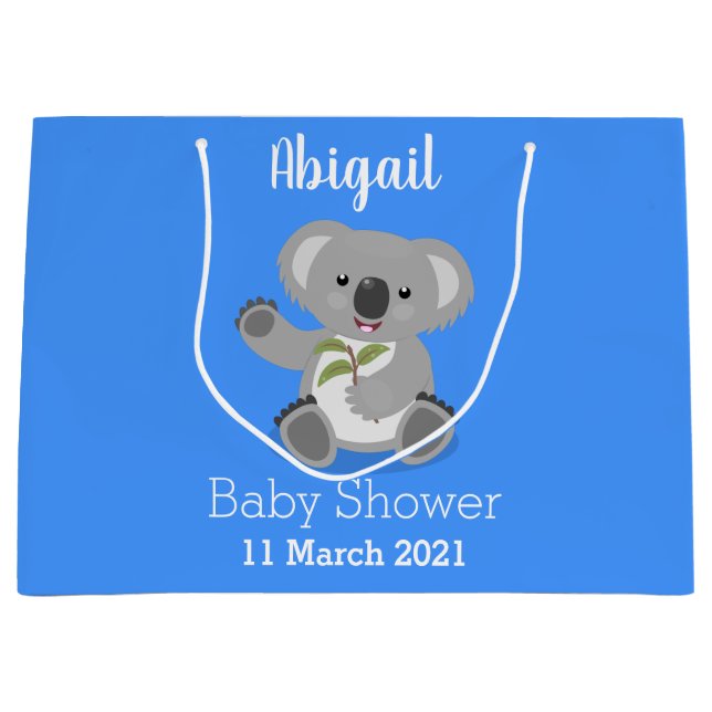 Niedliche glückliche koala schwingende Cartoon-Abb Große Geschenktüte (Vorderseite)