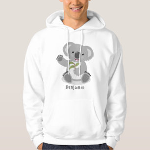 Niedliche glückliche koala schwingende Cartoon-Abb Hoodie