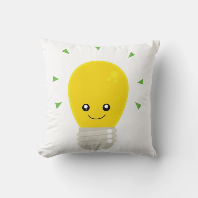 Niedliche Glühlampe Kissen (Vorderseite)