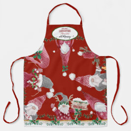 Niedliche Gnome Backen Weihnachten Erinnerungen mi Schürze