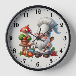 Niedliche Gnome-Koch-Liebhaber Uhr