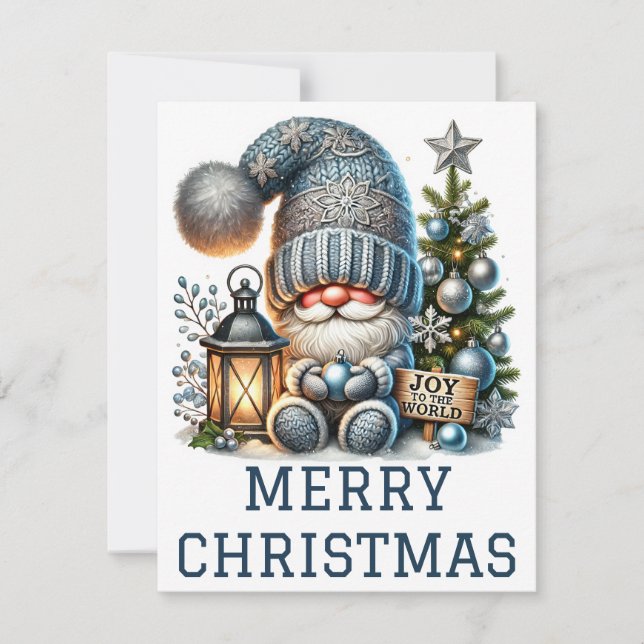 Niedliche Gnome Weihnachtskarte Feiertagskarte (Vorderseite)