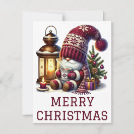 Niedliche Gnome Weihnachtskarte Feiertagskarte