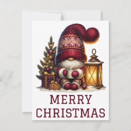 Niedliche Gnome Weihnachtskarte Feiertagskarte