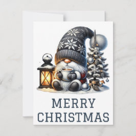 Niedliche Gnome Weihnachtskarte Feiertagskarte