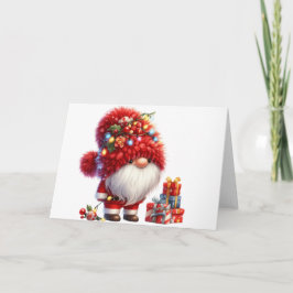 Niedliche Gnome Weihnachtskarte Karte
