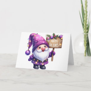 Niedliche Gnome Weihnachtskarte Karte